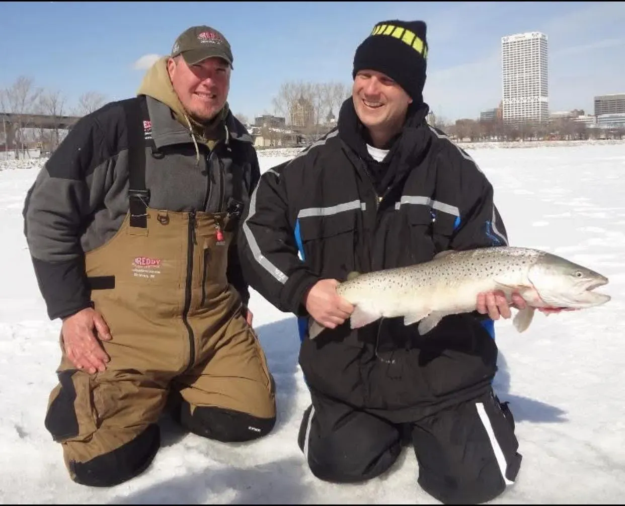 Lake Trout Ice Fishing on Geneva Lake